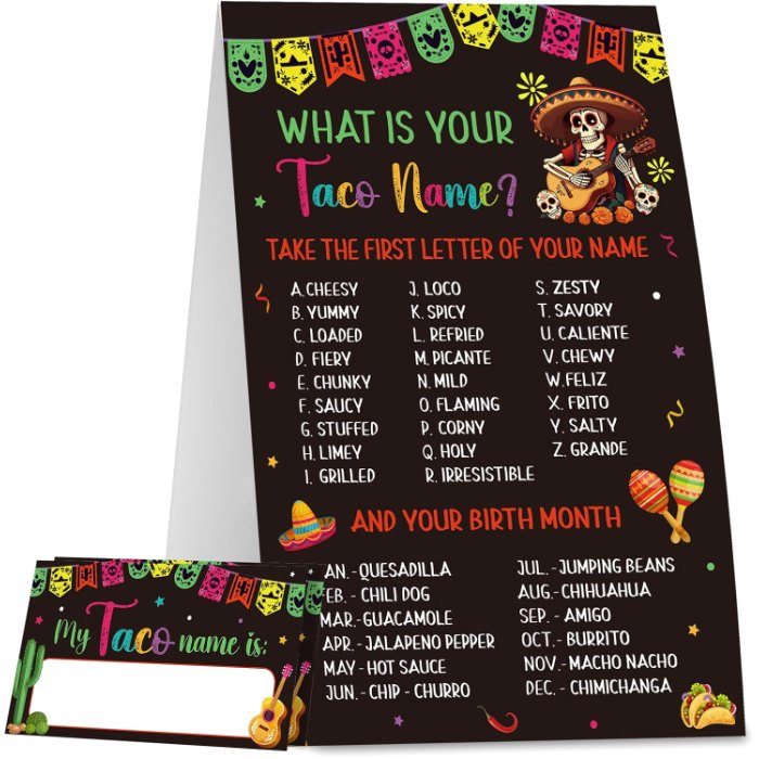 Taco Game for Party Family Adults Office Large Groups