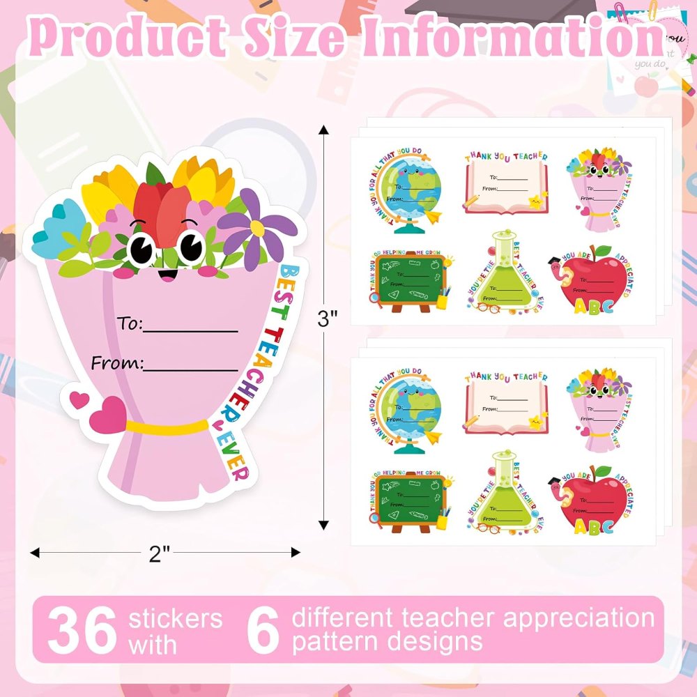 Teacher Appreciation Stickers, view 2