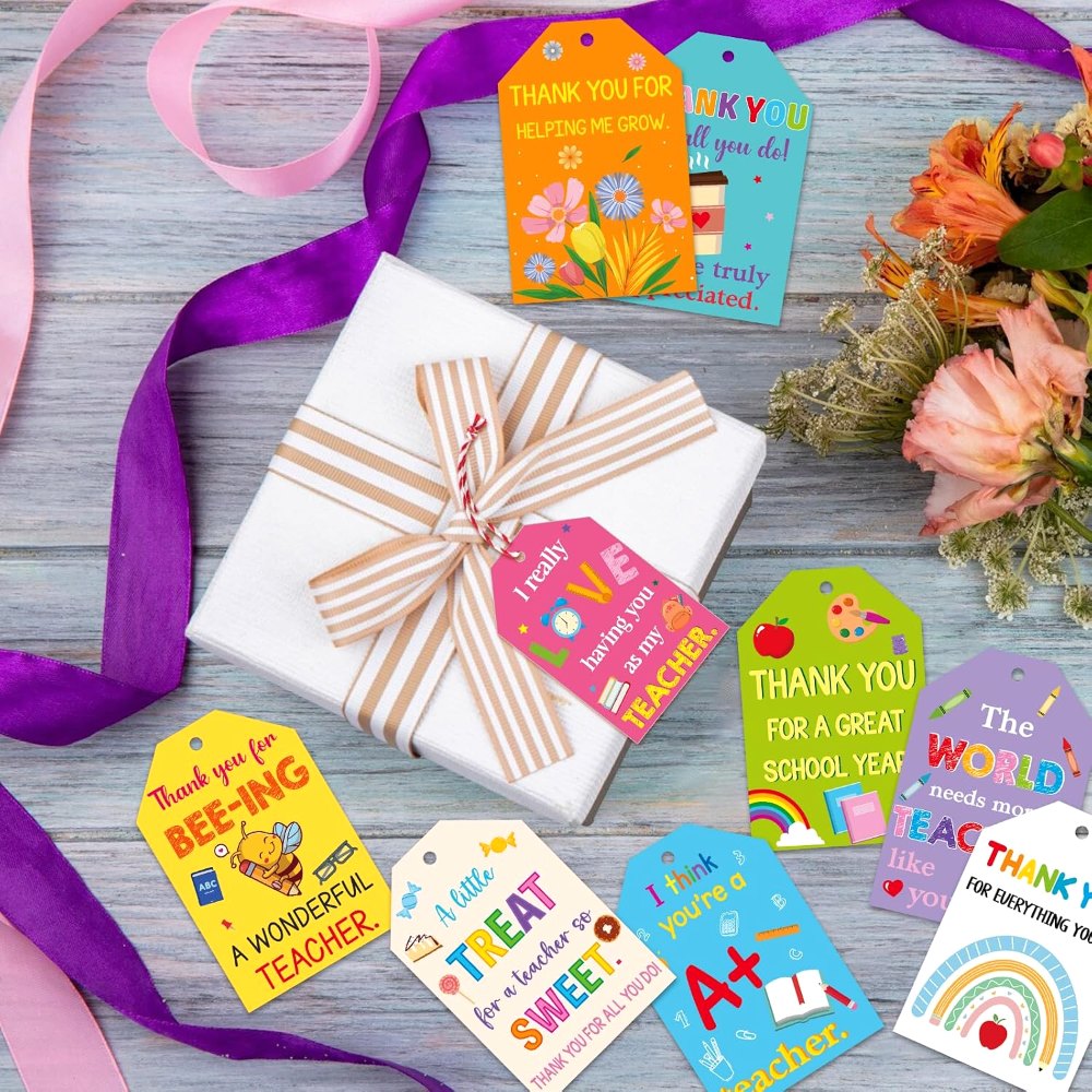 Thank You Teachers Tags with String Teacher Appreciation, view 6