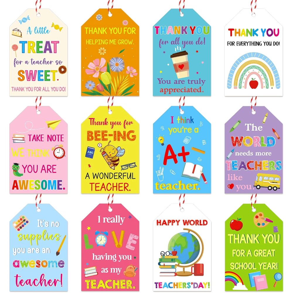Thank You Teachers Tags with String Teacher Appreciation