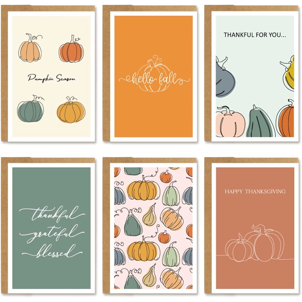 Thanksgiving Cards with Envelopes Happy Thanksgiving