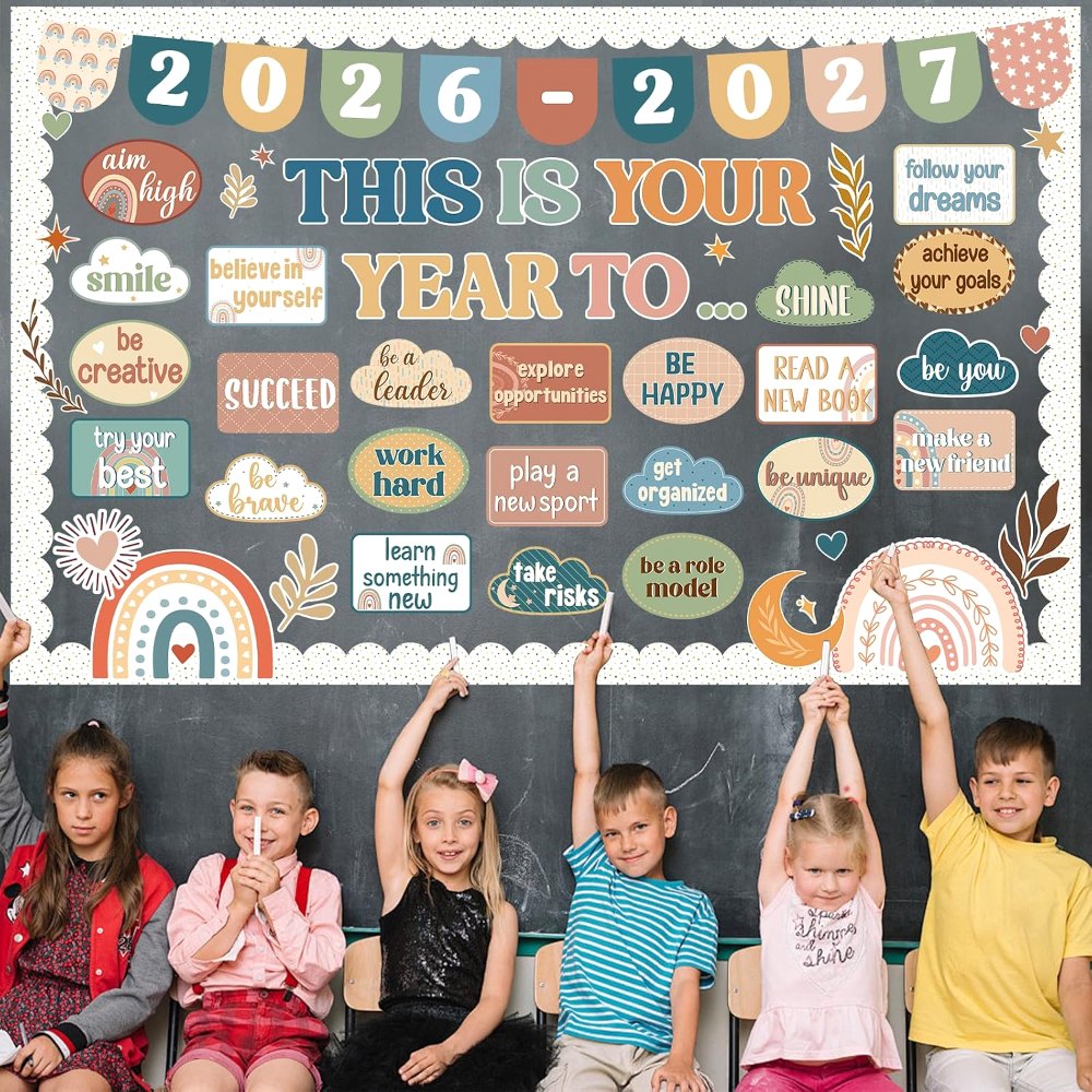 This is Your Year Bulletin Board Decorations Boho Welcome, view 4