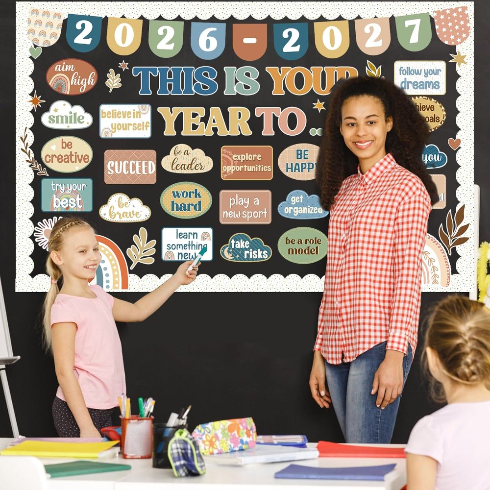 This is Your Year Bulletin Board Decorations Boho Welcome, view 6