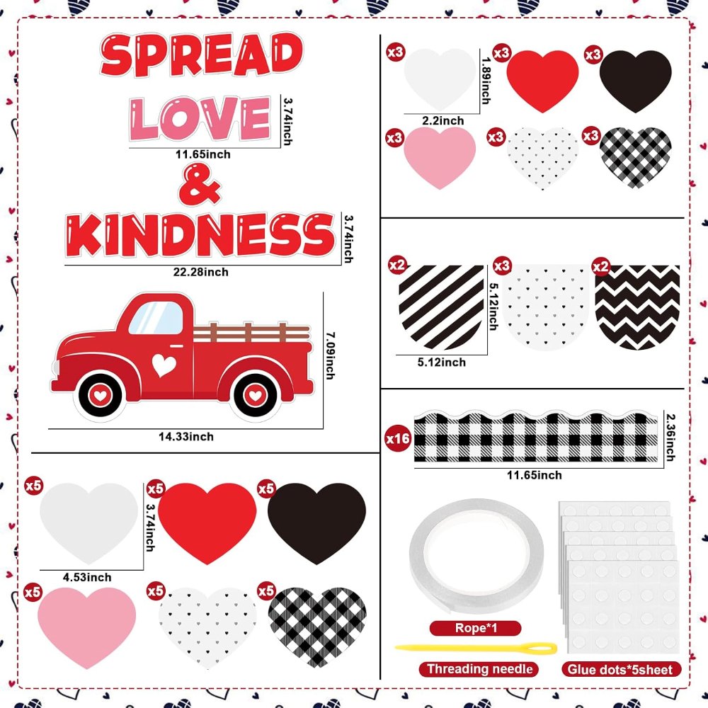 Valentine’s Day Bulletin Board Decorations Love Truck, view 2