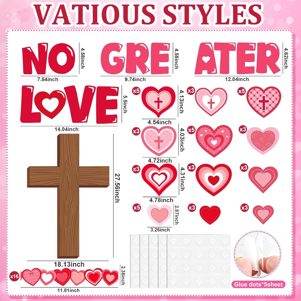 Valentine’s Day Christian Bulletin Board Decorations, view 2