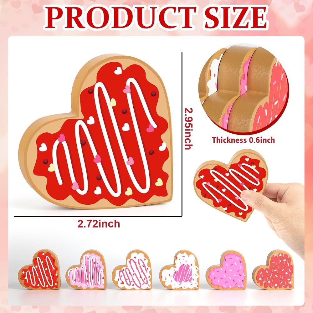 Valentine's Day Decorations for Home Double-Sided Wooden, view 2