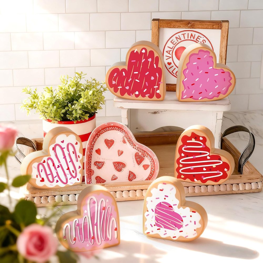 Valentine's Day Decorations for Home Double-Sided Wooden, view 5