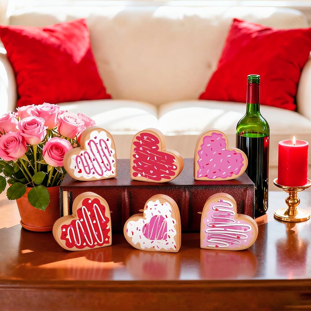 Valentine's Day Decorations for Home Double-Sided Wooden, view 6