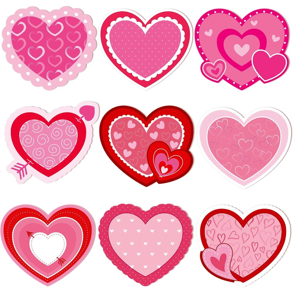 Valentine's Day Heart Cutouts Paper Hearts Cutouts