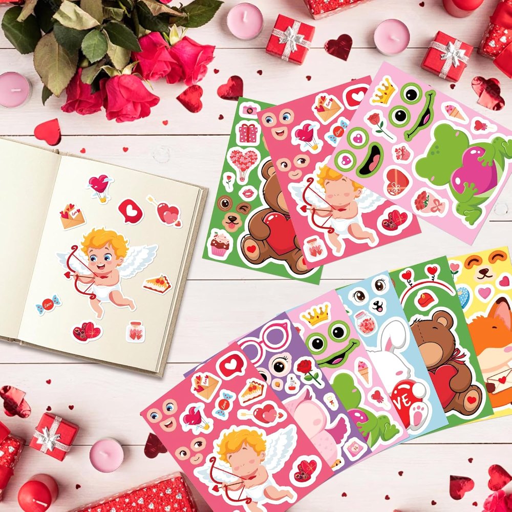 Valentine’s Day Stickers for Kids Make Your Own Stickers, view 4