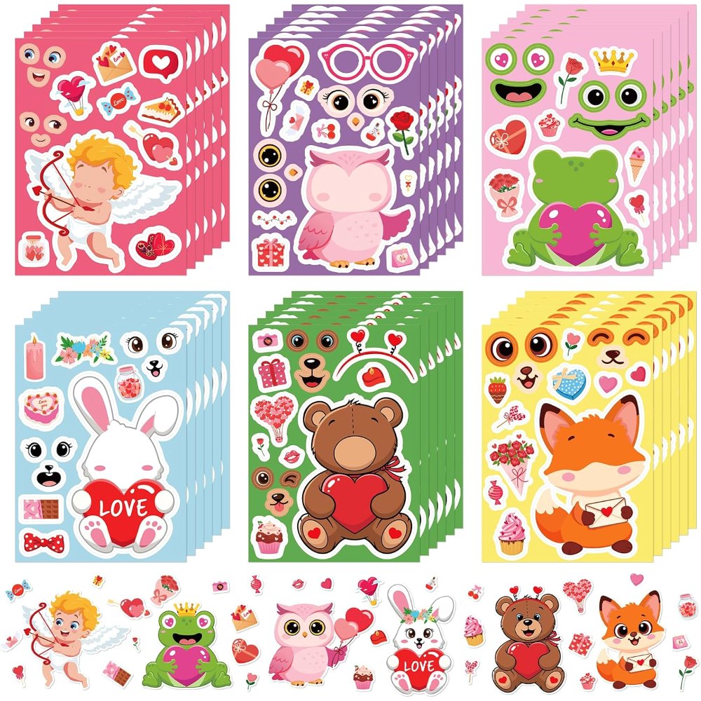 Valentine’s Day Stickers for Kids Make Your Own Stickers
