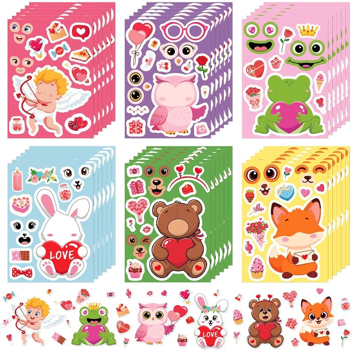 Valentine’s Day Stickers for Kids Make Your Own Stickers