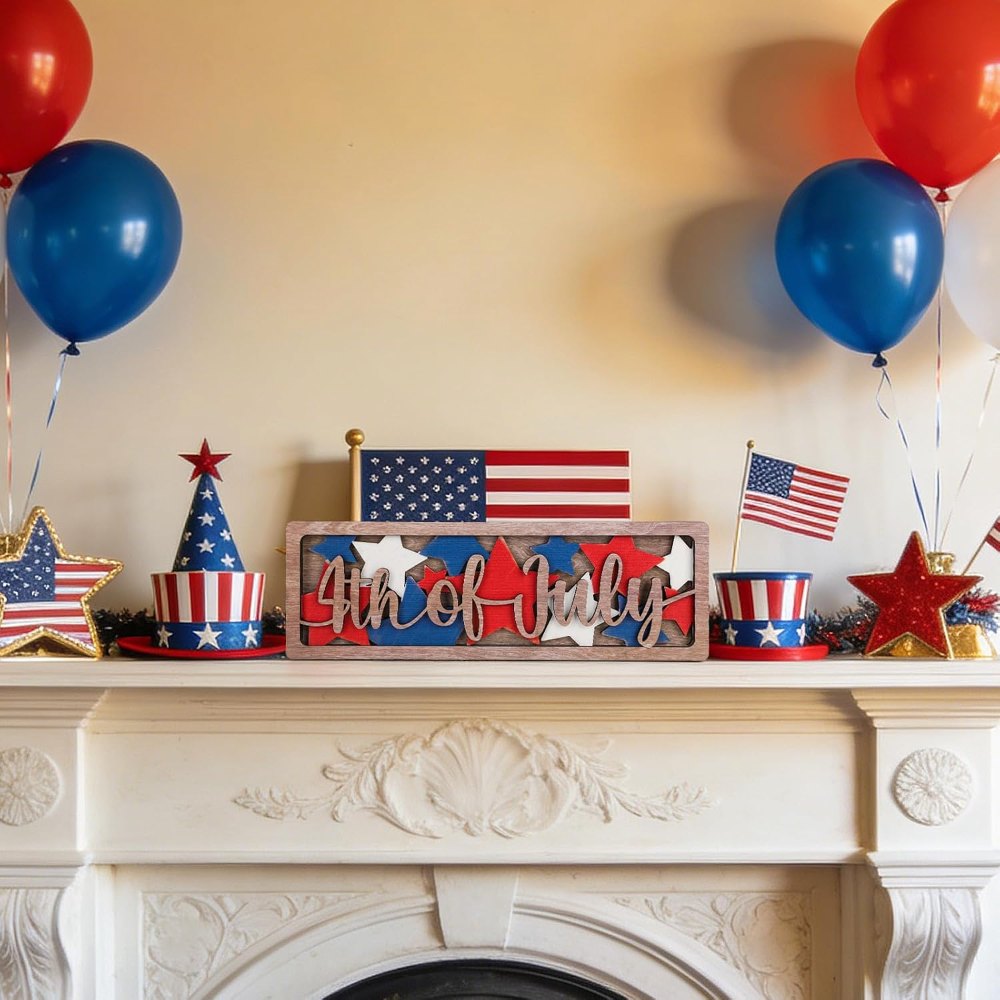 Vintage 4th of July Decorations for Office, view 4