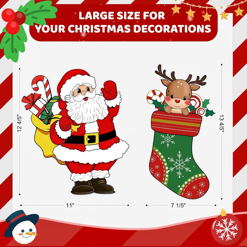 Vintage Christmas Cutouts Decorations Cardboard Cutout, view 2