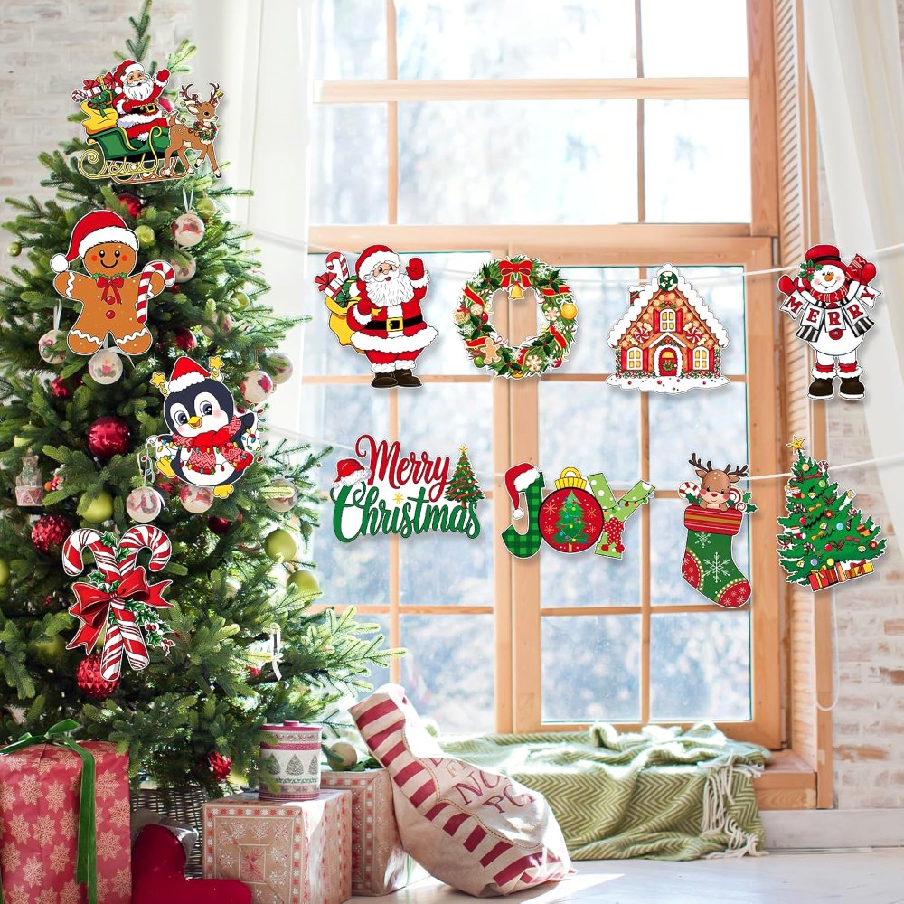 Vintage Christmas Cutouts Decorations Cardboard Cutout, view 5