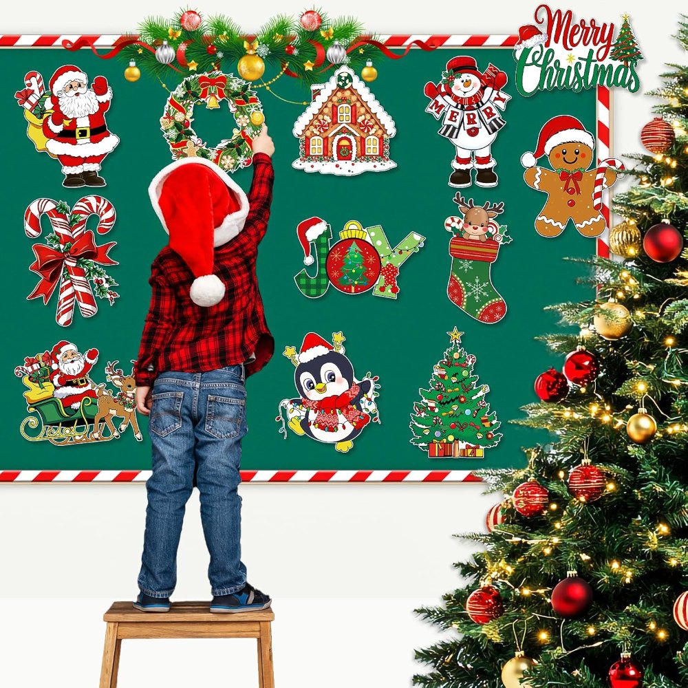 Vintage Christmas Cutouts Decorations Cardboard Cutout, view 7