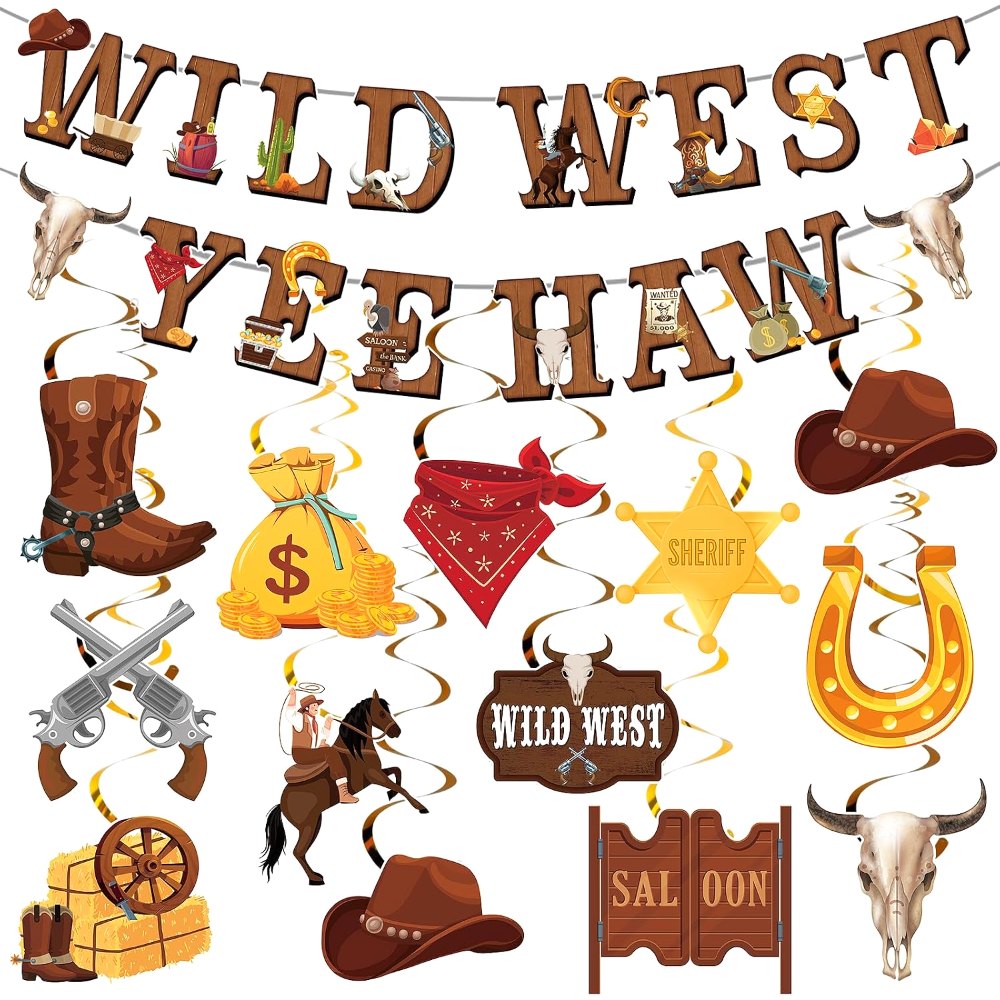 Western Party Decorations Wild West Banners Western