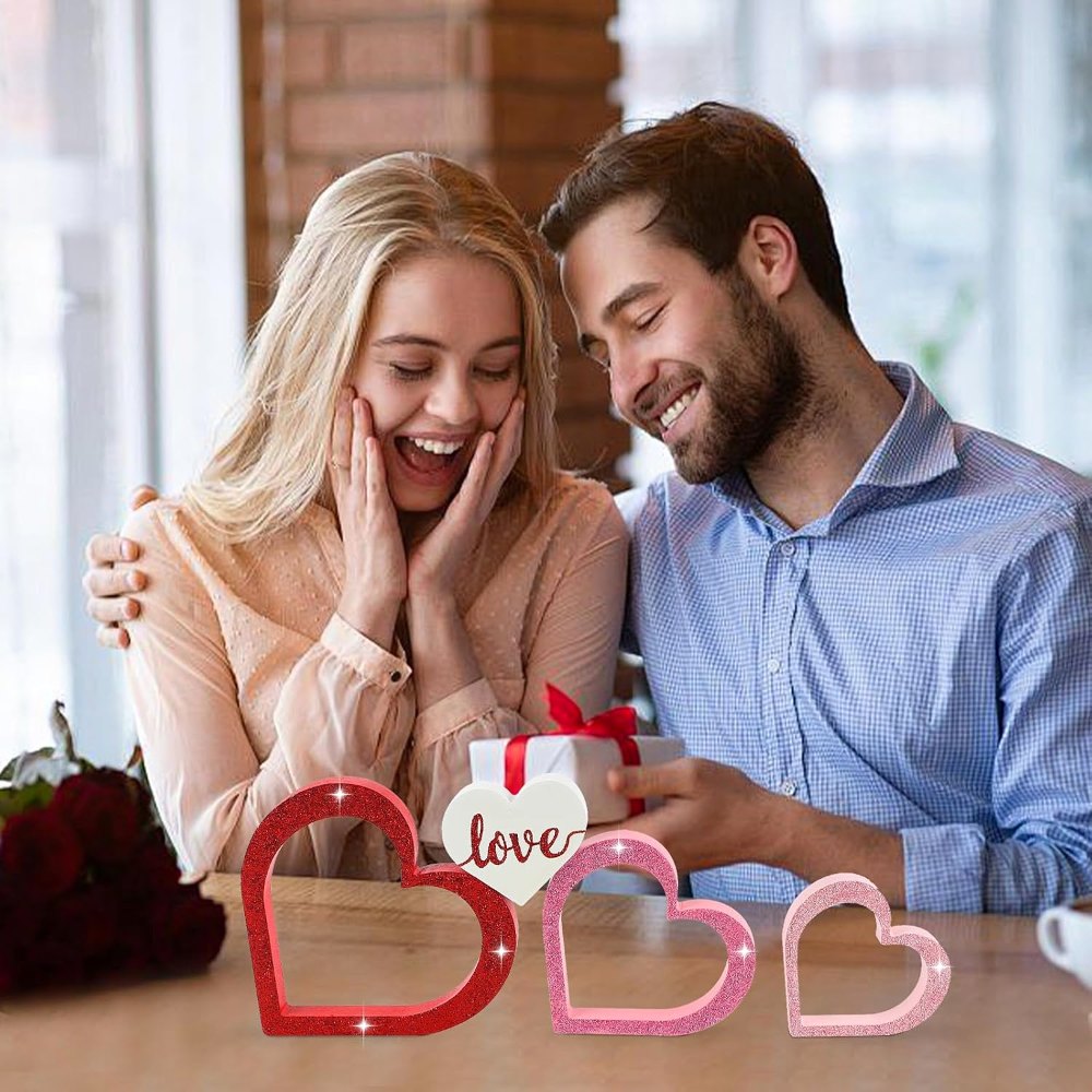 Wooden Hearts Valentine's Day Decorations Indoor, view 4