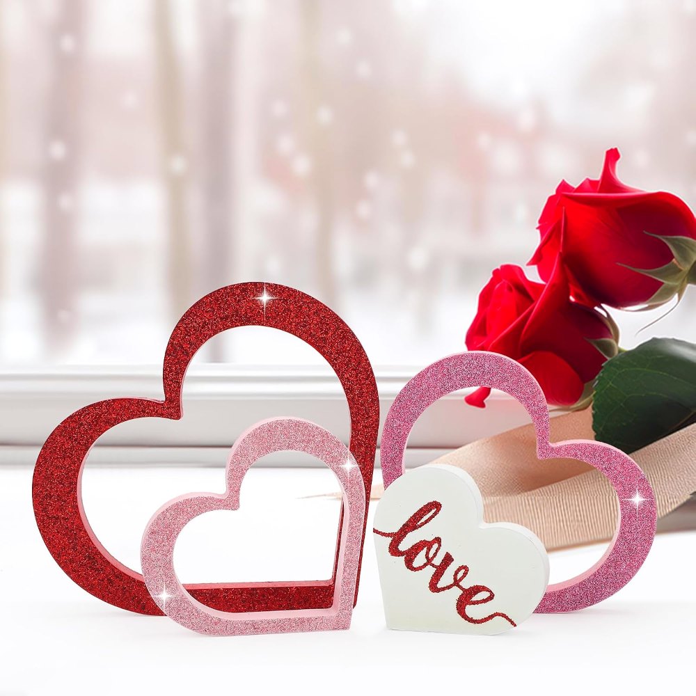 Wooden Hearts Valentine's Day Decorations Indoor, view 5