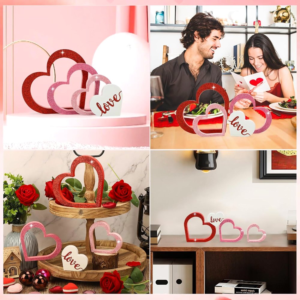 Wooden Hearts Valentine's Day Decorations Indoor, view 7