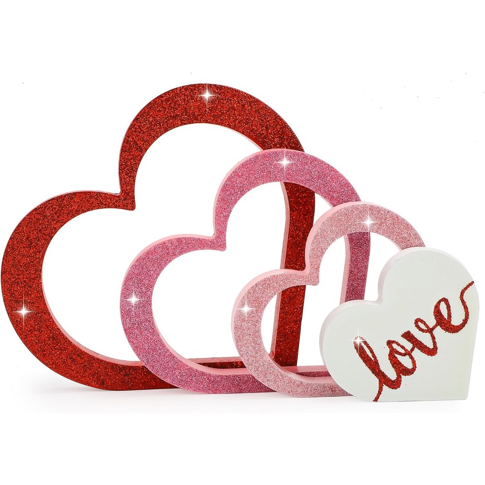 Wooden Hearts Valentine's Day Decorations Indoor