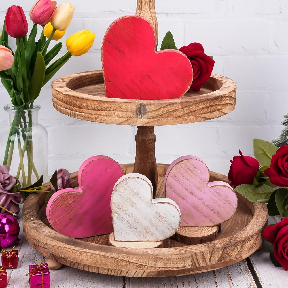 Wooden Hearts Valentines Decorations Indoor, view 3