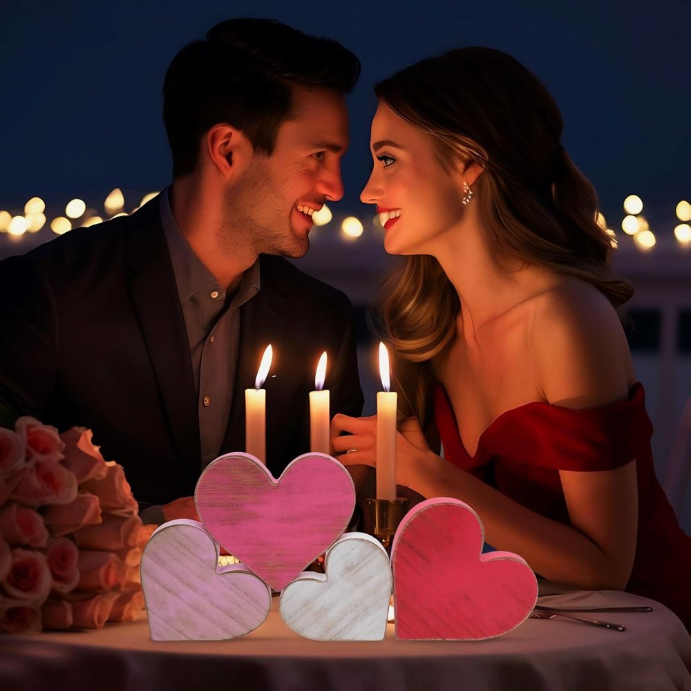 Wooden Hearts Valentines Decorations Indoor, view 7