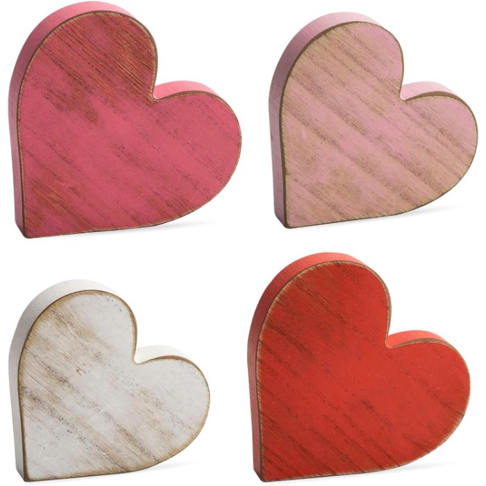 Wooden Hearts Valentines Decorations Indoor